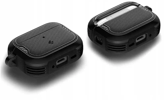 Matinis juodas dėklas Apple Airpods Pro 3 ausinėms "Spigen Core Armor"