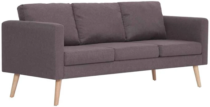 Fotelis Trivietė sofa, taupe spalvos, audinys