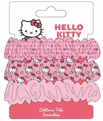 Plaukų gumytės Hello Kitty Fuksija 3 Dalys