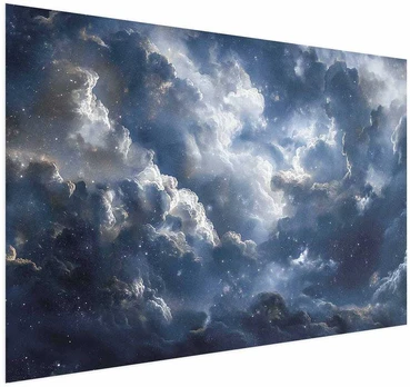Artgeist Plakatas - Astronomical Wonders: Clouds and Stars in Harmonious Union