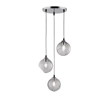 Trio-Lighting Clooney 3-pc E27 smoke piekaramā lampa
