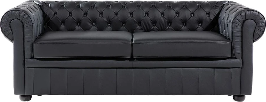 Sofa Beliani Chesterfield, ruda sp., 76 x 195 cm x 70 cm