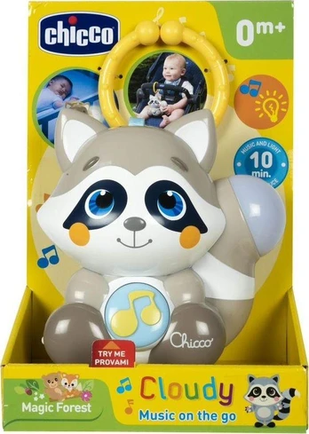 Chicco Magic Forest Raccoon lempa ir vežimėlio pakabukas