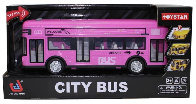 Pink Bus with Sound and Lights Function