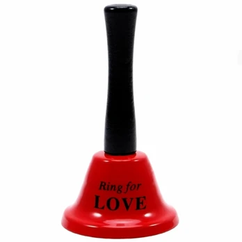 DIABLO PICANTE Red 'Ring For Love' Hand Bell - Compact Party Accessory
