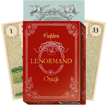 Golden Lenormand oracle kortos