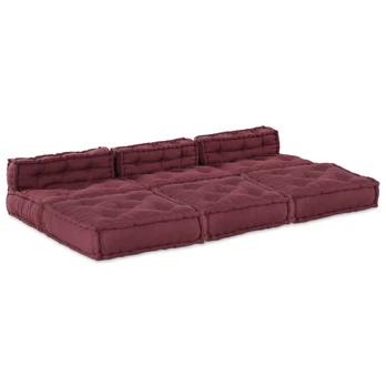 Modulinė sofa 4 pcs Raudonmedis Audinys