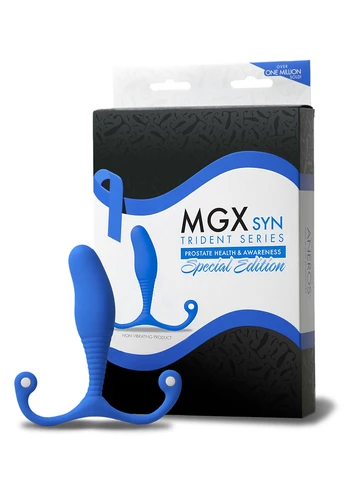 Mėlyna Aneros MGX Syn Trident Intimate Wellness Device Mėlyna Ergonomic Design