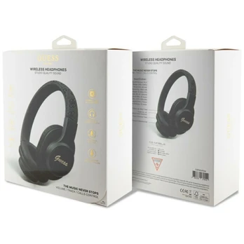 „Guess“ odinės „Tone On Tone Script“ „Bluetooth 4G“ ausinės, juodos