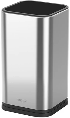 Virtuvinis stovas King Hoff Kitchen Utensils Block KH-1653, 11 cm, sidabro/juoda