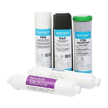 Filtravimo kasetė Ecosoft CHV5PUREALC P'URE Alkafuse, 5 vnt.