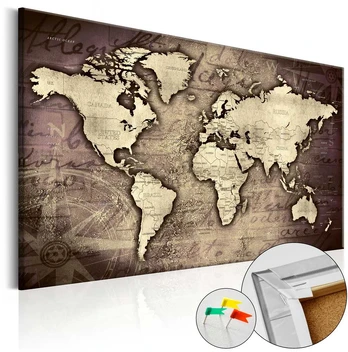 Artgeist Kamštinis paveikslas - Precious World [Cork Map]