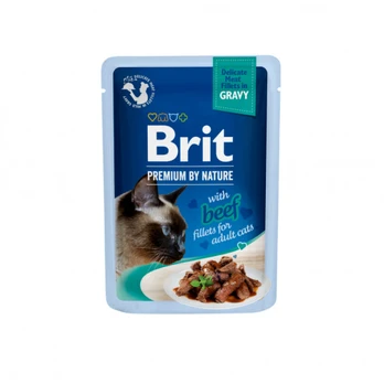 Konservuotas ėdalas katėms Brit Premium Cat Delicate Beef in Gravy, 85 g