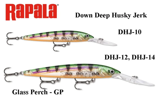 Vobleris Rapala Down Deep Husky Jerk Glass Perch GP 10.0 m