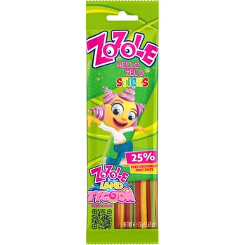 Vaisių skonio guminukai lazdelės ZOZOLE, 75 g