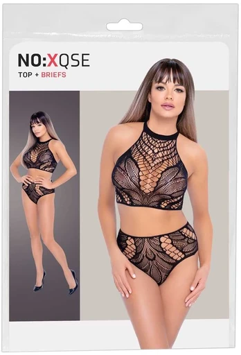NO:XQSE Top and Briefs S-L Seksuali liemenėlė