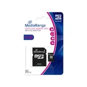 SD MicroSD Card 4GB MediaRange SD CL.10 inkl. Adapter