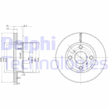 Stabdžių diskas DELPHI BG2424