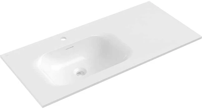 Praustuvas Mexen Vela, Left, 101 x 46,5 cm, Baltas glossy