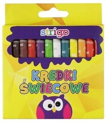 Žvakių pieštukai 24 spalvų Strigo