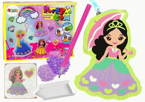 Kūrybinis deimantinės mozaikos rinkinys Lean Toys Rose Gem, įvairių spalvų