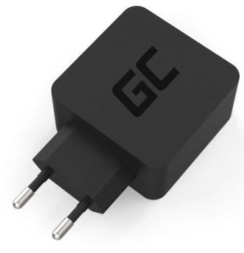 Įkroviklis Green Cell, USB Type C/AC/DC, juoda, 18 W