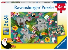 Dėlionių rinkinys Ravensburger Koalos ir tinginiai, 2x24 d. kaina