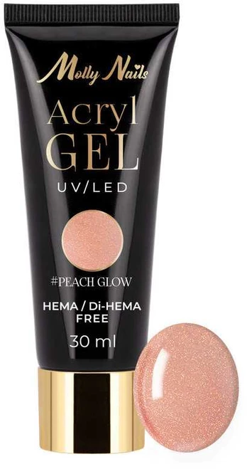Polygelis Molly Nails, Peach Glow, 30 ml