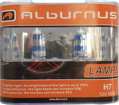 Automobilio lemputė Alburnus, Halogeninė, balta, 12 V
