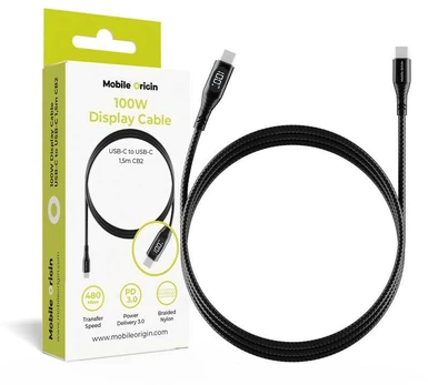 Mobile Origin 100W Ekranas Cable USB-C to USB-C 1,5m CB2