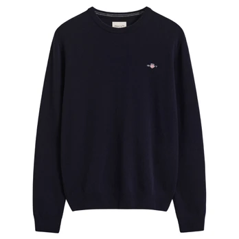 Megztinis vyrams, Mėlyna, Superfine lambswool c-neck