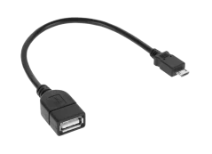 Cabletech USB kabelio lizdas A - mikro USB kištukas 20 cm kaina