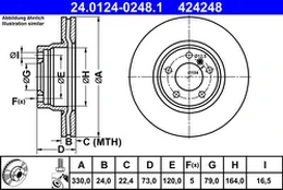 ATE 24.0124-0248.1 Brake Disc