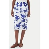 Calvin Klein Midi sijonas LV044F608G Balta Regular Fit
