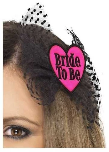 Smiffys Bride to be hårklips