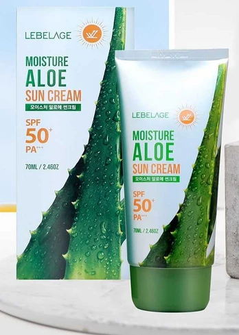 LEBELAGE veido kremas SPF 50+ Moisture Aloe Sun