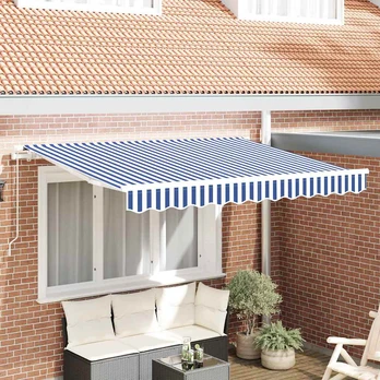 Markizės pakeitimo audinys 3.5m x 2m rėmui Mėlyna ir Balta