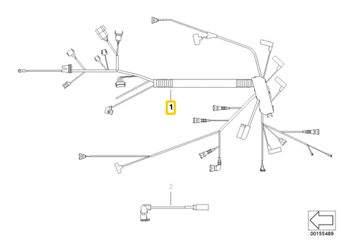 Bmw E46 3' Variklio Valdymo Laidynas Originalus 12517796805