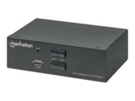 Manhattan 153546 Przełącznik KVM DisplayPort/USB 2x1 4K 60Hz