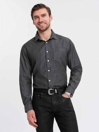 men's shirt-juodas