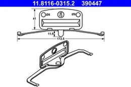 ATE 11.8116-0315.2 Brake pad fitting kit