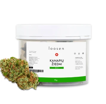 LOOSEN AK 47 CBD kanapių žiedai 15g – 10%