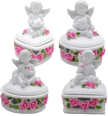 Dėžutė su angelu, 12 cm - Ovalas