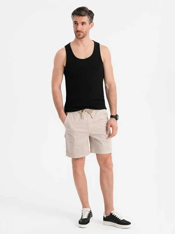 shorts for men - cream