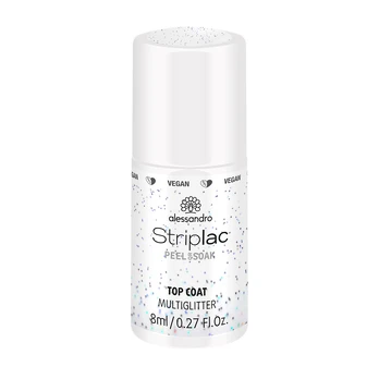 Alessandro STRIPLAC TOP COAT MULTIGLITTER blizgus viršutinis sluoksnis