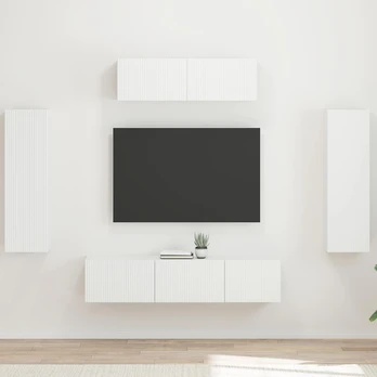 TV staliukas 3 pcs Balta