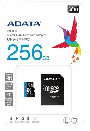 Adata Micro Sdxc 256gb Premier C10 Uhs-i 100mbs