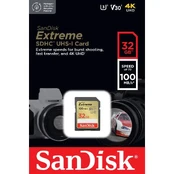 Atminties kortelė SanDisk Extreme, 32 GB, 120 Mb/s - 85 Mb/s kaina