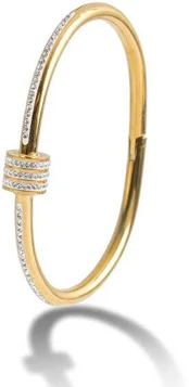 Marc Malone Stunning solid bracelet with crystals MCB250395G