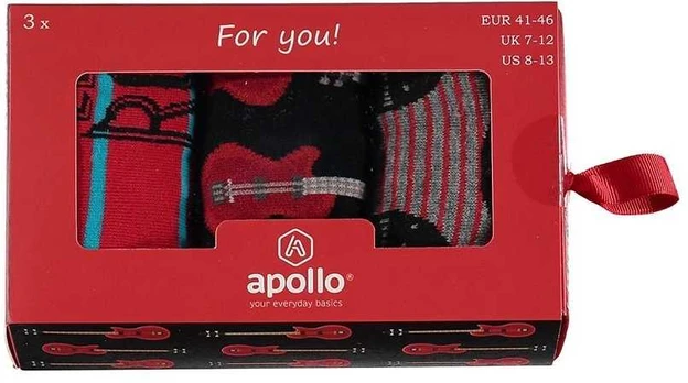 Kojinių rinkinys vyrams dovanų dėžutėje Apollo, 3 vnt.